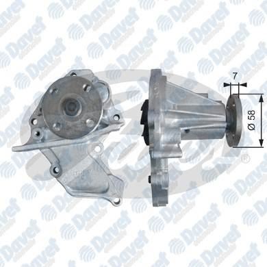 GATES WP0118 Devirdaim Focus I 98-04 1.4 - 1.6 Fiesta Iv - V 1.2-1.4-1.6 96-> Fusion 1.4-1.6 02-> Volvo S40 Ii 2004->